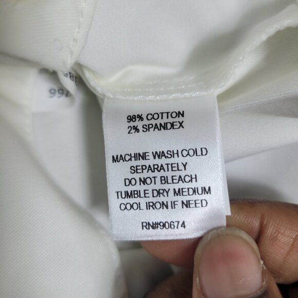 NWT Boston Proper Rio White Zip Front 5-Inch Shorts Size 8 Cotton Stretch - Picture 9 of 9